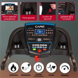 Tapis de course Connecté CARE - CT-5584 - 18km/h - Kinomap