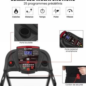 Tapis de course connecté - 18km/h - CARE - JOG RUNNER - KINOMAP