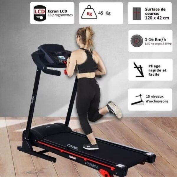 Tapis de course connecté - 16km/h - CARE - CT-5588-2 - KINOMAP – Image 2