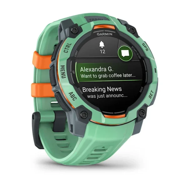 Montre GPS Garmin Instinct 3 AMOLED - 45 mm Noir avec Bracelet en Silicone Noir – Image 2