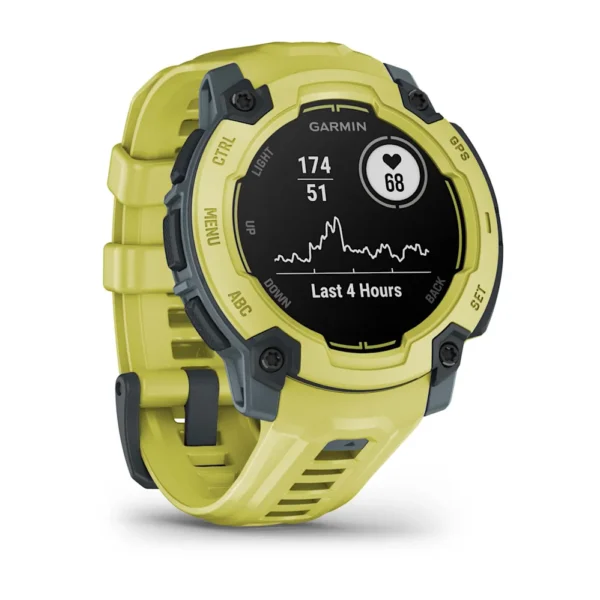 Montre GPS Garmin Instinct E - 45 mm Vert Electric Lime avec Bracelet en Silicone Vert Electric Lime – Image 17