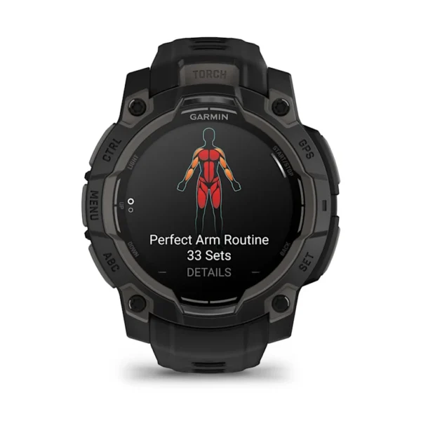 Montre GPS Garmin Instinct 3 AMOLED - 45 mm Noir avec Bracelet en Silicone Noir – Image 19