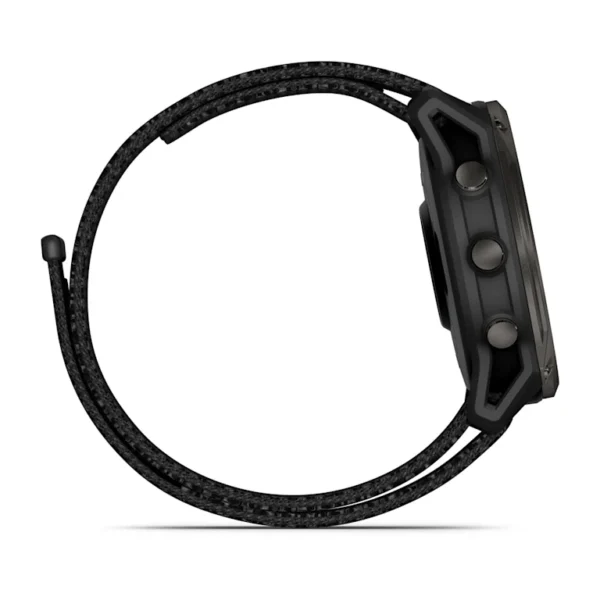 Montre GPS Garmin Enduro 3 Titane Carbon Gray DLC avec Bracelet UltraFit en Nylon Noir – Image 10