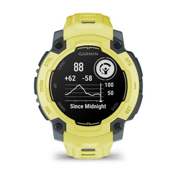 Montre GPS Garmin Instinct E - 45 mm Vert Electric Lime avec Bracelet en Silicone Vert Electric Lime – Image 13