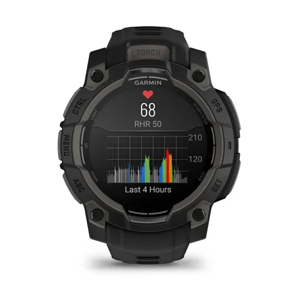 Montre GPS Garmin Instinct 3 AMOLED - 45 mm Noir avec Bracelet en Silicone Noir – Image 16