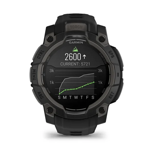 Montre GPS Garmin Instinct 3 AMOLED - 45 mm Noir avec Bracelet en Silicone Noir – Image 14