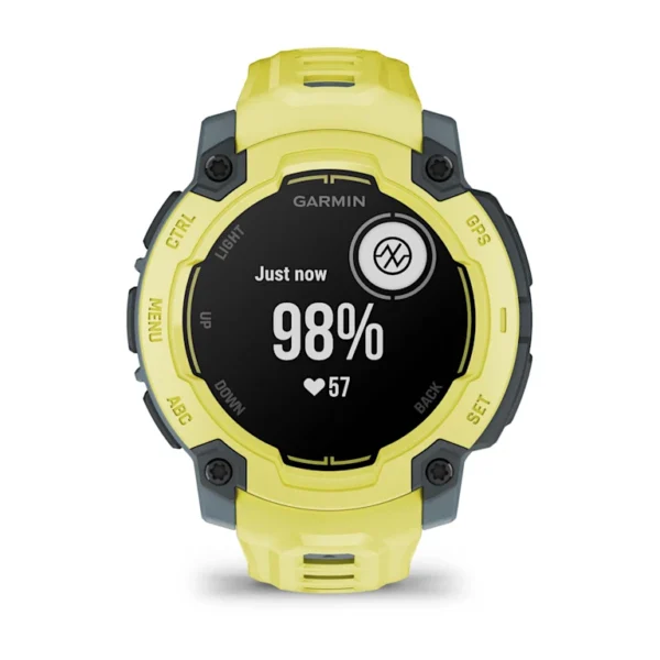 Montre GPS Garmin Instinct E - 45 mm Vert Electric Lime avec Bracelet en Silicone Vert Electric Lime