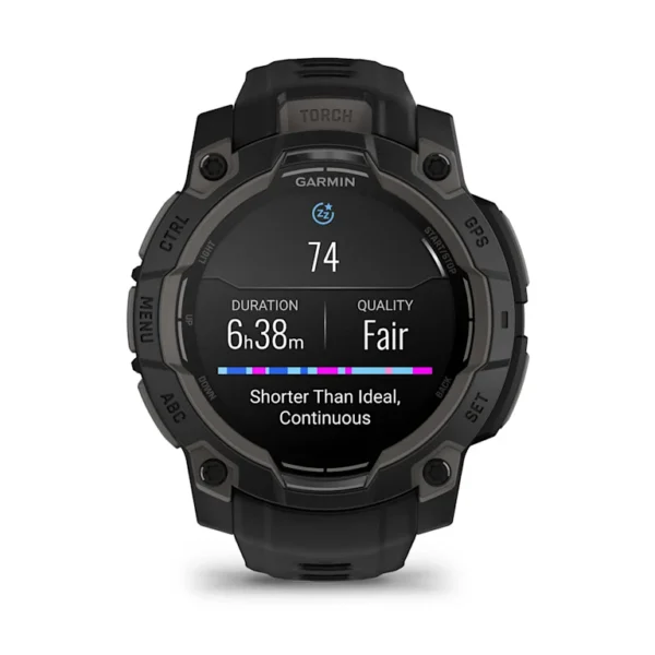 Montre GPS Garmin Instinct 3 AMOLED - 45 mm Noir avec Bracelet en Silicone Noir – Image 13