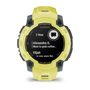 Montre GPS Garmin Instinct E - 45 mm Vert Electric Lime avec Bracelet en Silicone Vert Electric Lime