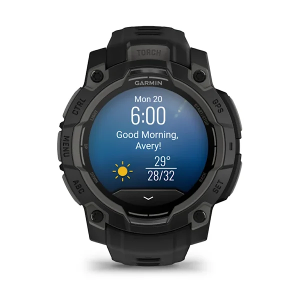 Montre GPS Garmin Instinct 3 AMOLED - 45 mm Noir avec Bracelet en Silicone Noir – Image 12
