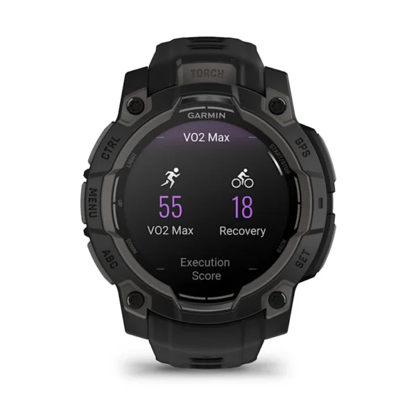 Montre GPS Garmin Instinct 3 AMOLED - 45 mm Noir avec Bracelet en Silicone Noir – Image 9